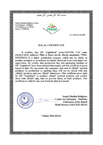 Halal sertifikaat
